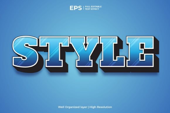 Download 3d Blue Style Editable Text Effect - Blue Collection