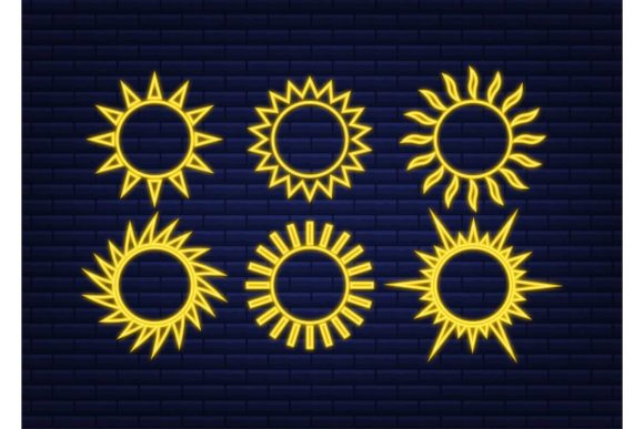 Download Sun Icon Doodles Isolated on Blue Backgr - Blue Collection