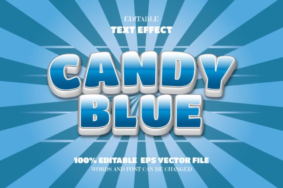 Download Candy Blue Text, Editable Font Effect - Blue Collection