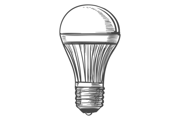 Download Led Lamp Icon. Hand Drawn Electric Light - Led lamp Collection