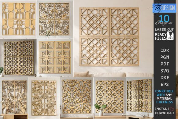 Download Decorative Wall Art Panels Laser Cut Set - Premium Resources