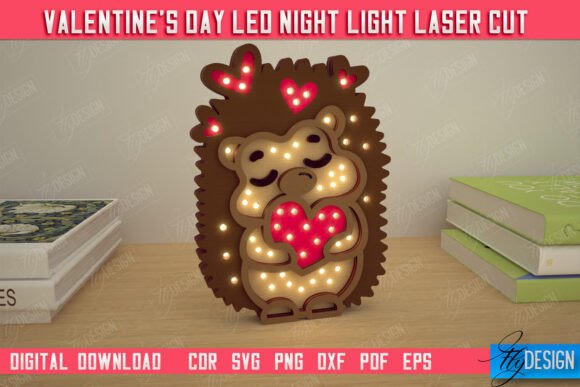 Download Valentine's Layered Led Lamp | Hedgehog - Led lamp Collection