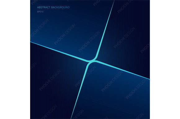 Download Abstract Template Blue Neon Square Shape - Blue Collection