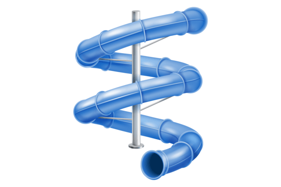 Download Blue Plastic Tunnel for Water Slide. Aqu - Blue Collection