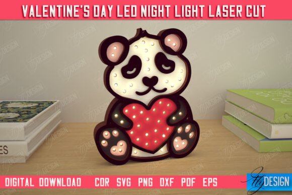 Download Valentine's Day Layered Led Lamp | Panda - Led lamp Collection
