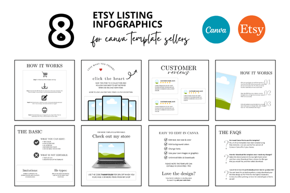 Download 8 White Etsy Listing Infographics - Infographics Collection