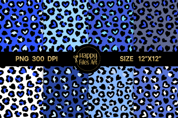 Download Blue Leopard Heart - Blue Collection